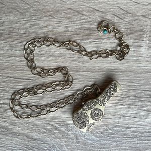 Lucky Brand Antique Gold Guitar Case Locket Necklace